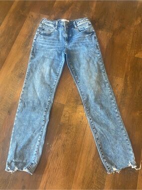 KanCan Light Blue Boyfriend Jeans with Raw Hem